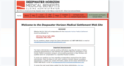 Desktop Screenshot of deepwaterhorizonmedicalsettlement.com