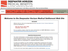 Tablet Screenshot of deepwaterhorizonmedicalsettlement.com